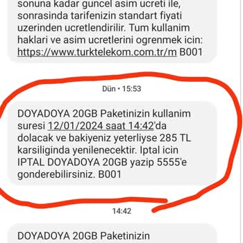 Türk Telekom GSM Haksız Kesinti