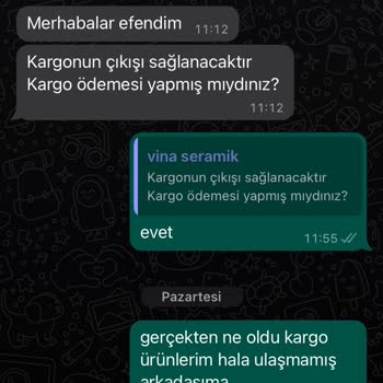 Vina Seramik E-Ticarette Yaşanan Teslimat Ve Müşteri Hizmetleri Sorunları