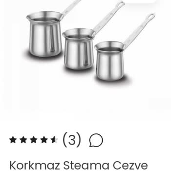 Korkmaz Mutfak Eşyaları Korkmaz 3'lu Cezve Takımının Ortanca Cezvesinin Sapı Koptu