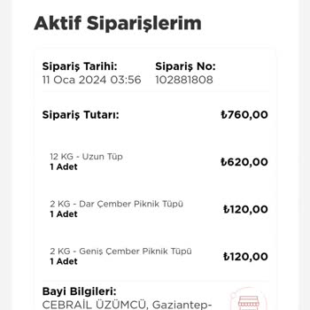 İpragaz İpp Ev Tipi Tüp Siparişi