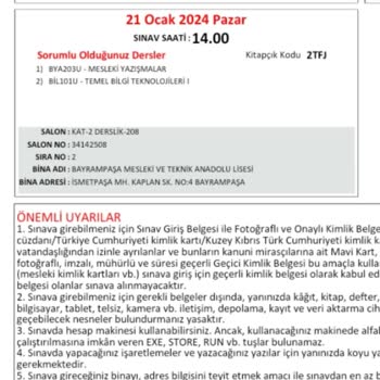 Anadolu Üniversitesi Sınav Yerleri Uzaklığı