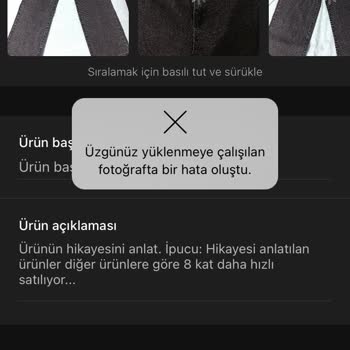 Gardrops Fotoğraflar Yüklenirken Hata Veriyor