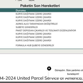 UPS Türkiye Günlerdir Teslimat Yapmıyor.