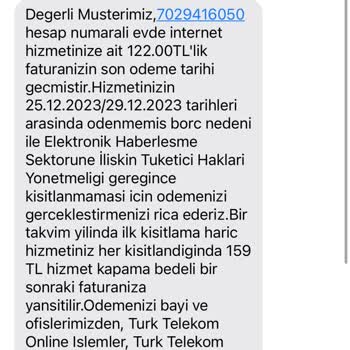 Türk Telekom İnternet Hizmetinde Fatura Ödeme Süreci Ve Uygulanan Ücretlendirme