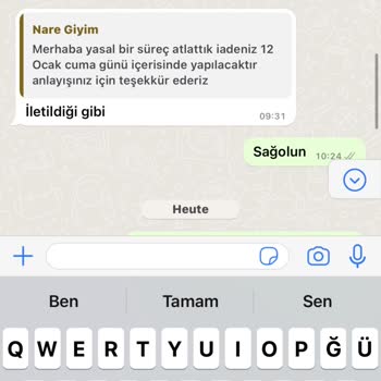 Nare Giyim Paramı İade Etmiyorlar