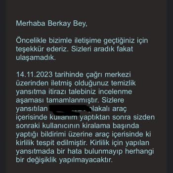 Getiraraç-Moov'un Talep Ettiği Temizlik Ücreti