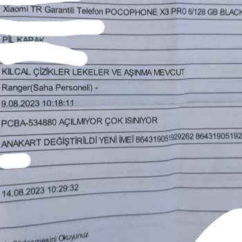 Poco Cep Telefonları Poço Arıza Sorunu