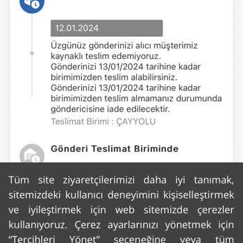 MNG Kargo Şikayet Aynı Gün Geri Giden Kargo!