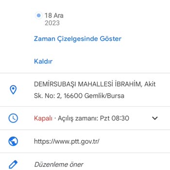 PTT Kargo Geciken Posta Teslimatı