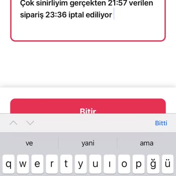 Burger King İptal Edilen Siparişler