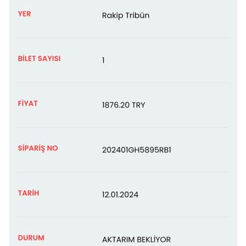 Biletalsat.com Mac Bileti Aldım Teslim Edilmedi