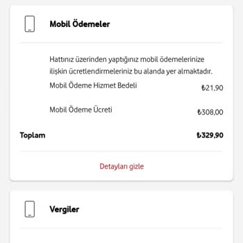 Vodafone Bilgim Dışı Abonelik Ücret Yansıtılması.