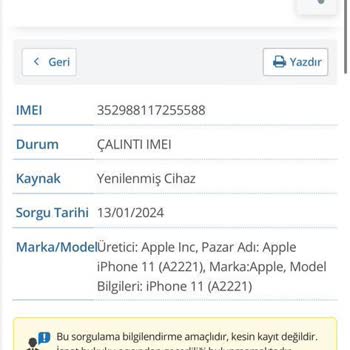 Getmobil Satın Alınan Telefonun IMEI Problemi Ve İade Süreci Şikayeti