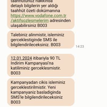 Vodafone 'dan Şikayetçiyim Olmayan Talebe Göre İşlem Yapılıyor