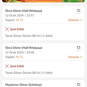 Trendyol Yemekte Param İade Edilmedi