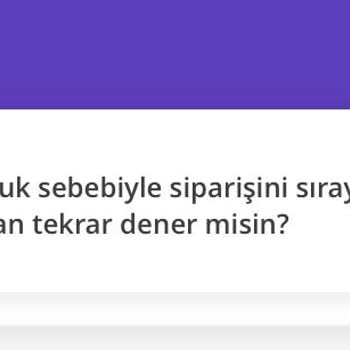 Getirden Gece Sipariş Edemiyorum