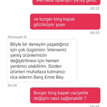 Yemeksepeti Ve Burger King Yanlış Ürün Gönderimi