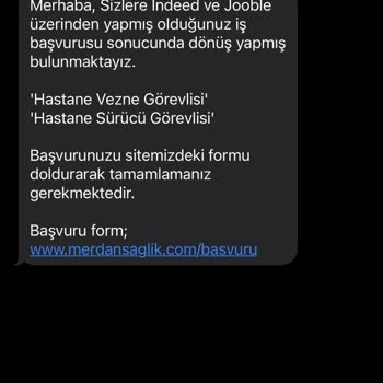 Jooble Den Yapmış Olduğum Şüpheli Başvuru İlanı