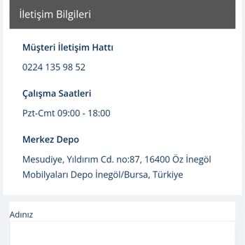 Öz İnegöl Mobilya Ödeme Yapıldı Ürün Gelmedi!