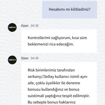 Cashwin Bahis Firması 257 TL İçin Beni Engelledi 😂