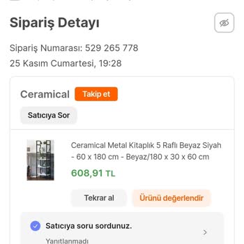 Ceramical Metal Mobilya Ceramical Kitaplık Almadan Okuyun, Çok Beklersiniz.- Hepsiburada.com