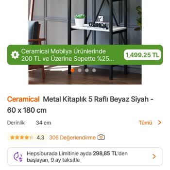 Ceramical Metal Mobilya Ceramical Kitaplık Almadan Okuyun, Çok Beklersiniz.- Hepsiburada.com