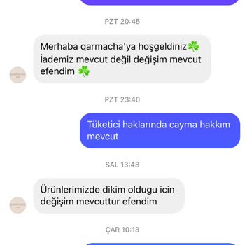 Qarmacha İptal İade Yapmıyor