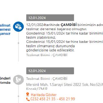 MNG Kargo Çamdibi Şubesi Teslimat Ve Personel Şikayeti