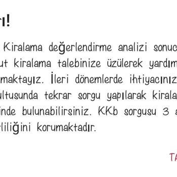 Avis 12 Gün Sonra KKB Problemi