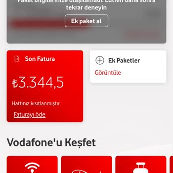 Vodafone Usulsüz Bir Şekilde 3344 TL Fatura Gönderdi!