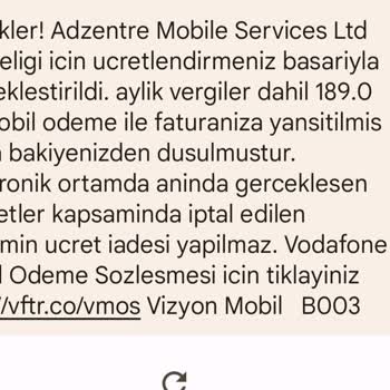 Vodafone Pay Vodafone Servis Hizmeti Para Kesintisi