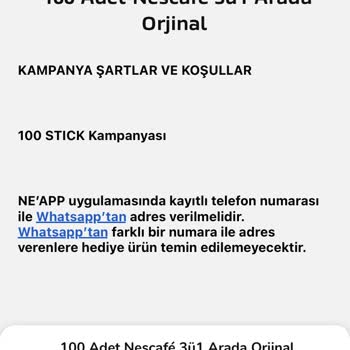 Nescafe Hediye Aldatması Ve Sistemin Sürekli Hata Vermesi