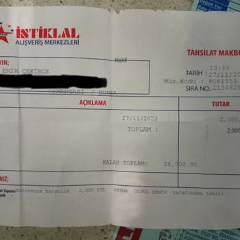 İstiklal Alışveriş Merkezi 49 Gündür Elime Ulaşmayan Koltuklar