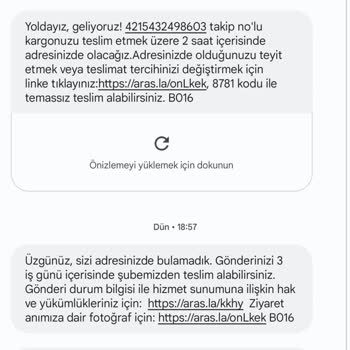 Aras Kargo'nun Geleceğim Deyip Gelmemesi