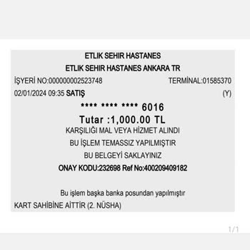 Çözger Almak İçin İstenen 1000 TL Para