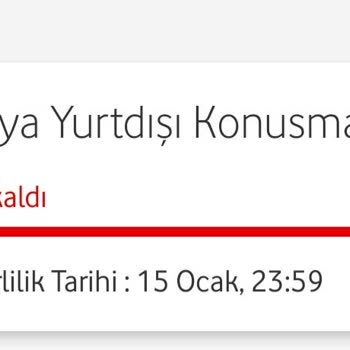 Vodafone Yurt Dışını Aramak İçin Dakika Aldırmıyor