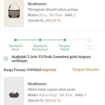 Trendyol Stradivarius Talep Dışı İptal