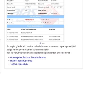 Aras Kargo Kargo Dağıtımda Problem