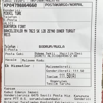 PTT Kargonun Sorumsuzluğu