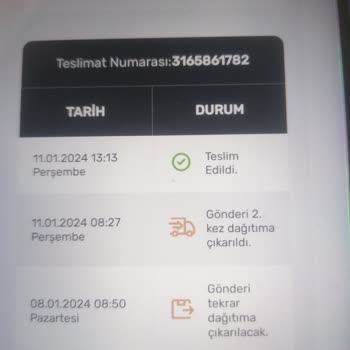 Aras Kargo Kargo Şirketi Teslimatı Hatalı İşlemiş