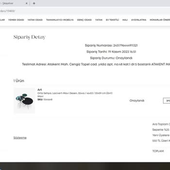 Enza Home Online Sipariş Teslim Edilmiyor