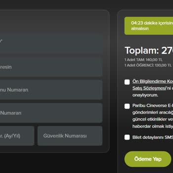 Paribu Cineverse Ödeme Sayfasında Ki Hata!