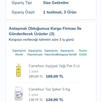 Carrefour SA Eksik Teslimat Sorunu