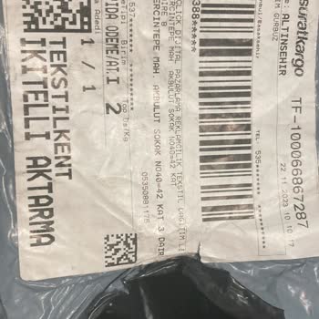 Sürat Kargo Yanlış Ve Kullanılmış Ürün Teslimatı Hakkında Şikayet