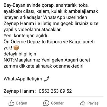 Evde Paketleme Kazanç (facebook) Küçükçekmece Ambalaj 05532538952