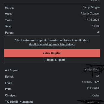 Ali Osman Ulusoy Kahve İkramı Bile Olmayan 1000 TL Lik Yolculuk