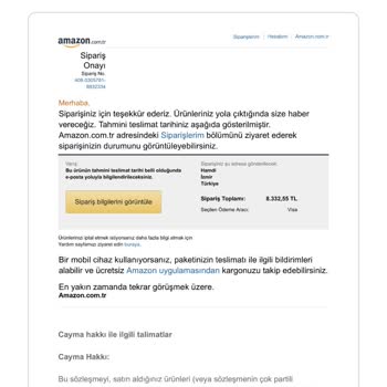 Amazondaki Satıcının Siparişimi Sebepsiz İptali