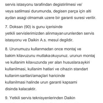 Daikin Airfel Kombi 11 67 Arızası