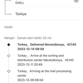 17TRACK Kargom 40 Gündür Meram Konya'da Yazıyor Ve Taşıyıcıya Verilmemiş