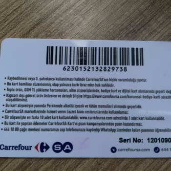 Carrefour Hediye Kart Kullanımı